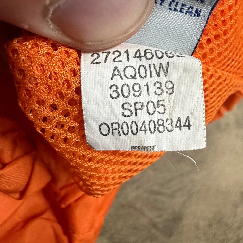 Old Navy Windbreaker Anorak Mens XL Orange Surplus System Rain Jacket VTG y2k